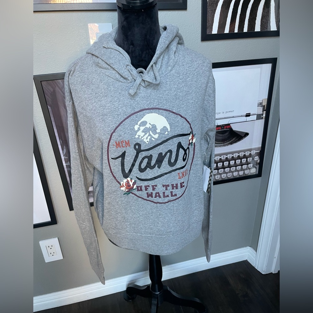 Vans hoodie crop size L Skull
